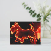 Route 66 neon bord briefkaart (Staand voorkant)