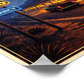 Route 66 Neon Nights Litho Poster (Hoek)