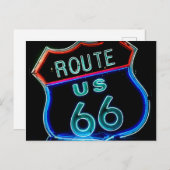 Route 66 neonbordfoto briefkaart (Voorkant / Achterkant)