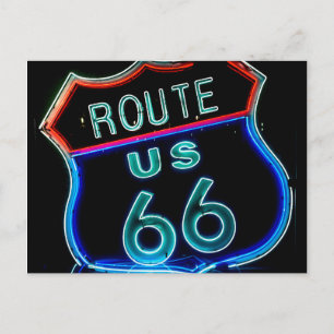 Route 66 neonbordfoto briefkaart