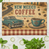 route 66 New Mexico Coffee Kitchen Cafe Stijl Theedoek (Gevouwen)