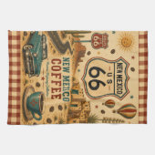 route 66 New Mexico Coffee Kitchen Cafe Stijl Theedoek (Horizontaal)