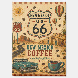 route 66 New Mexico koffiekoelkast kunst Magneet
