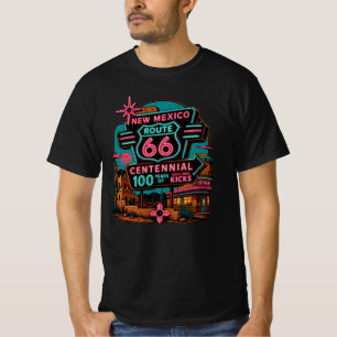 Route 66 New Mexico Neon Kleding T-shirt
