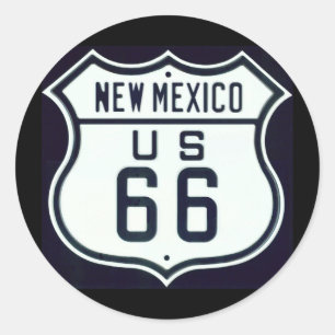 Route 66 New Mexico Ronde Sticker