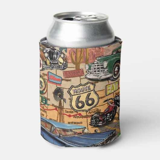  Route 66, nostalgisch poster. Blikjeskoeler (Blikje Voorkant)