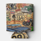 Route 66, nostalgisch poster. Blikjeskoeler (Achterkant)