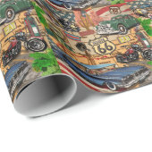  Route 66, nostalgisch poster. Cadeaupapier (Rol Hoek)