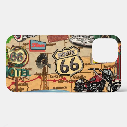  Route 66, nostalgisch poster. Case-Mate iPhone Case (Achterkant (horizontaal))