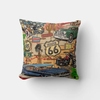 Route 66, nostalgisch poster. Kussen