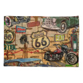  Route 66, nostalgisch poster. Kussensloop (Achterkant)
