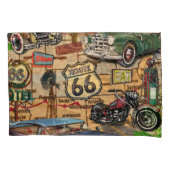  Route 66, nostalgisch poster. Kussensloop (Voorkant)