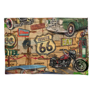  Route 66, nostalgisch poster. Kussensloop