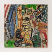 Route 66, nostalgisch poster. Legpuzzel (Horizontaal)