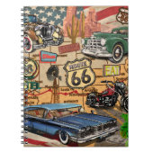  Route 66, nostalgisch poster. Notitieboek (Voorkant)