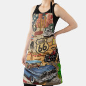 Route 66, nostalgisch poster. Schort (Insitu)