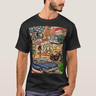  Route 66, nostalgisch poster. T-shirt
