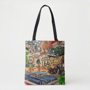  Route 66, nostalgisch poster. Tote Bag
