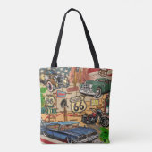  Route 66, nostalgisch poster. Tote Bag (Achterkant)