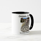 Route 66 Oatman Arizona Burros on the Street Mok (Voorkant rechts)