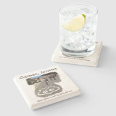 Route 66 Oatman Arizona Burros on the Street Stenen Onderzetter (Zijkant)