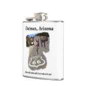 Route 66 Oatman Arizona Burros op de straatkoffie Heupfles (Links)