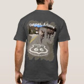 Route 66 Oatman AZ Burros On Street Back Design T-shirt (Achterkant)