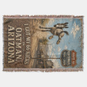 Route 66 Oatman Burro Westerse charme Deken (Voorkant)
