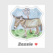 Route 66 Oatman Donkey Sticker (Vel)