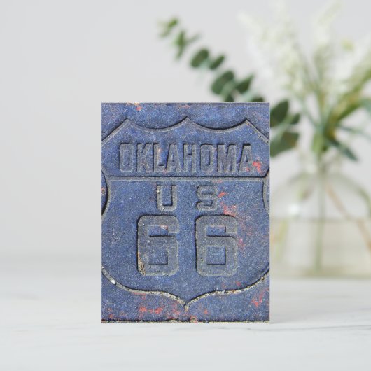 Route 66 Oklahoma Briefkaart (Staand voorkant)