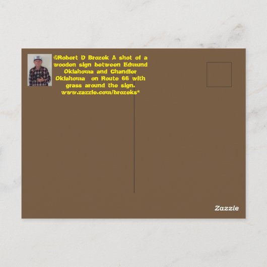 Route 66 Oklahoma Post Card Briefkaart (Achterkant)