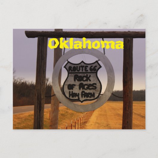 Route 66 Oklahoma Post Card Briefkaart (Voorkant)