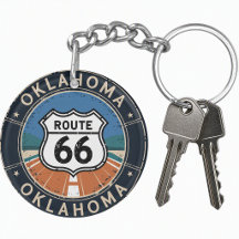 Route 66 Oklahoma Reis Acryl Sleutelhanger