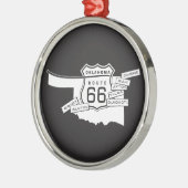 route 66 Oklahoma-sieraad Metalen Ornament (Links)