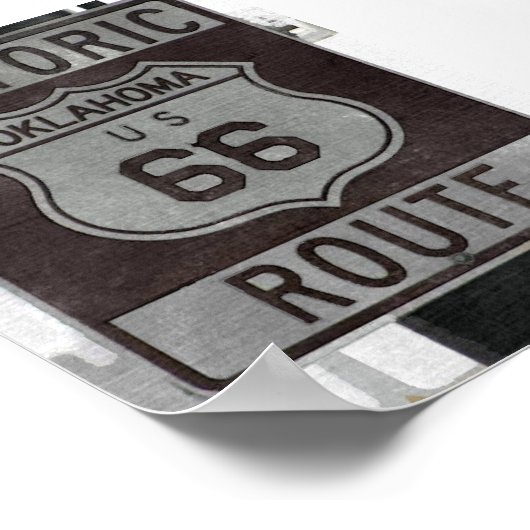 Route 66 Oklahoma Sign Poster (Hoek)