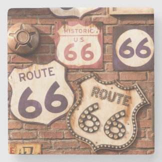 Route 66  Ontworpen Stenen Onderzetter