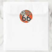Route 66 Oranje Californië Ronde Sticker (Tas)