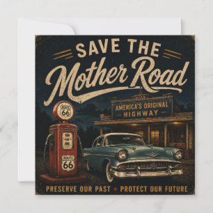Route 66 Oude Benzinepomp Klassieke Auto Nostalgie Kaart