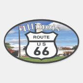 route 66 ovale sticker (Voorkant)