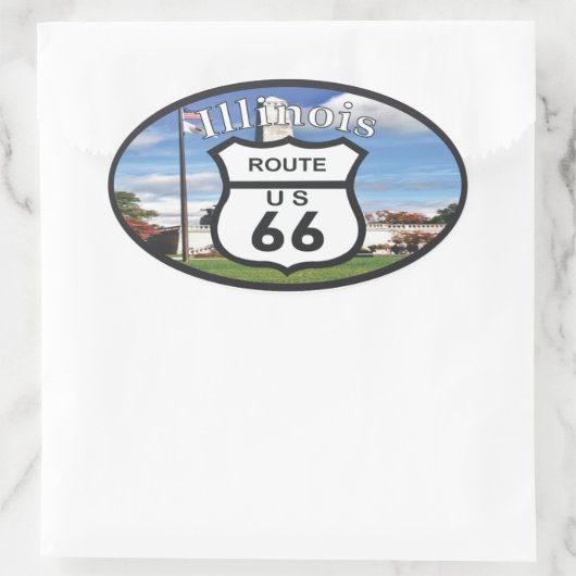 route 66 ovale sticker (Tas)