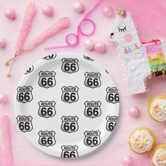 Route 66 papier bord klein bord. (Feest)