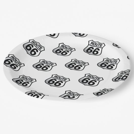 Route 66 papier bord klein bord. (Gekanteld)