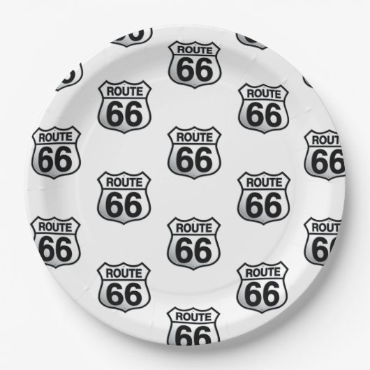 Route 66 papier bord klein bord. (Voorkant)