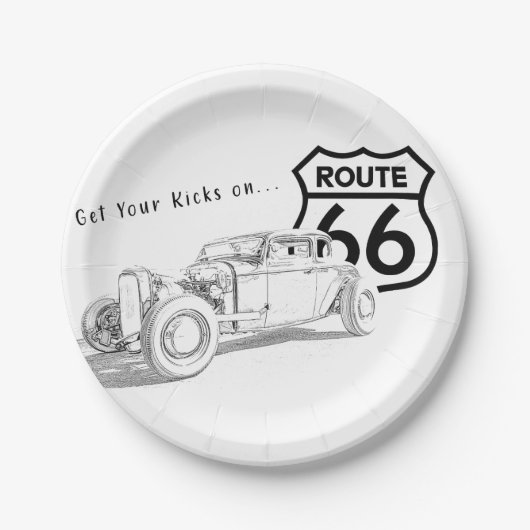 Route 66 Papieren Bord (Voorkant)