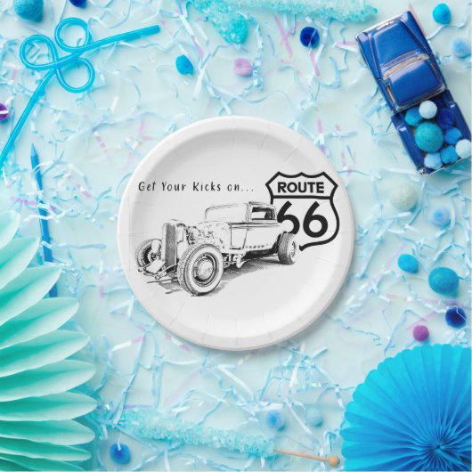 Route 66 Papieren Bord (Feest)