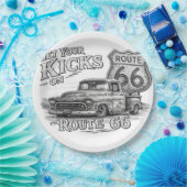 Route 66 Papieren Borden Bordje (Feest)