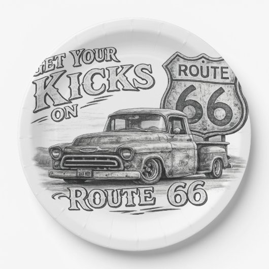 Route 66 Papieren Borden Bordje (Voorkant)