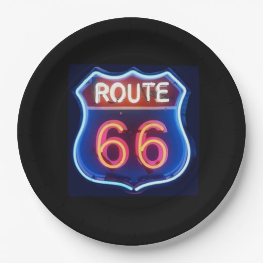 Route 66 papieren bordje (Voorkant)