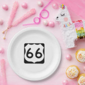 Route 66 papieren bordje (Feest)