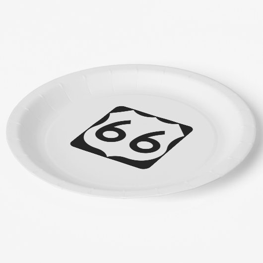 Route 66 papieren bordje (Gekanteld)